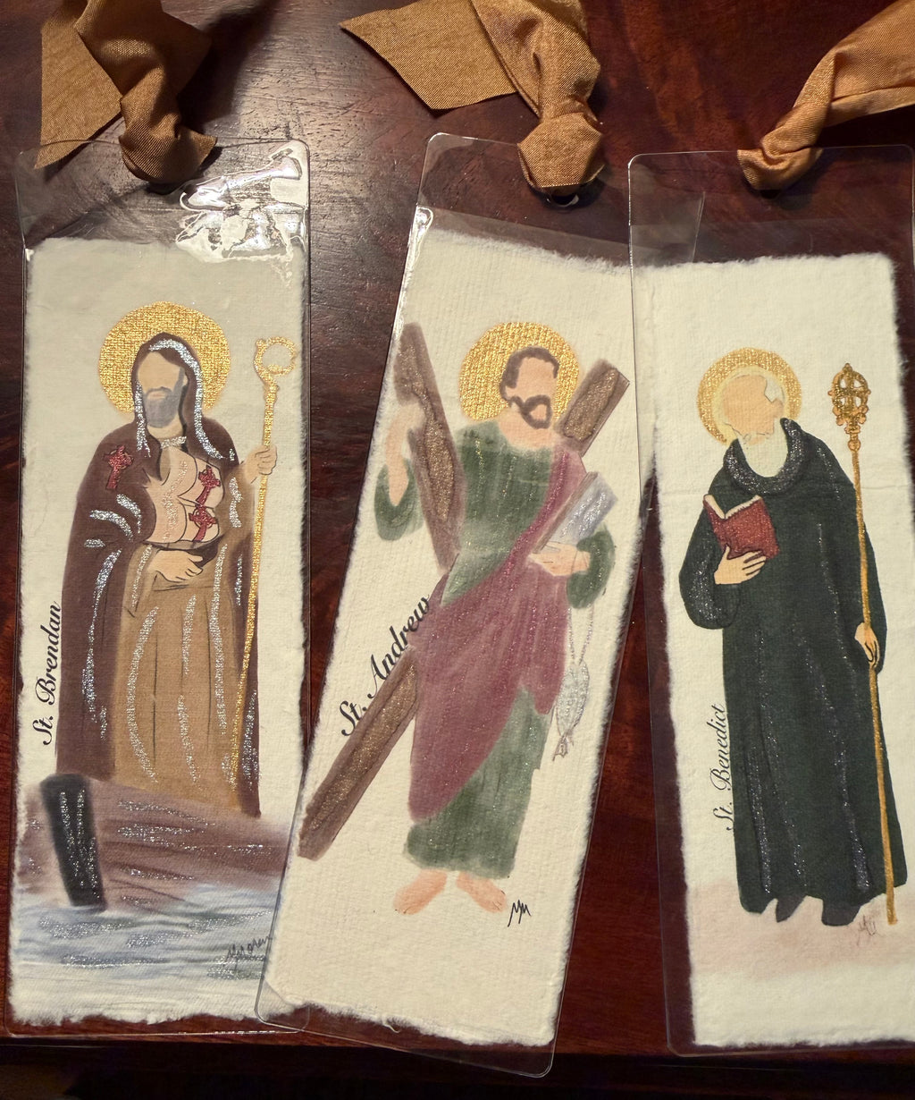 Watercolor Bookmarks Male Saints & Religious