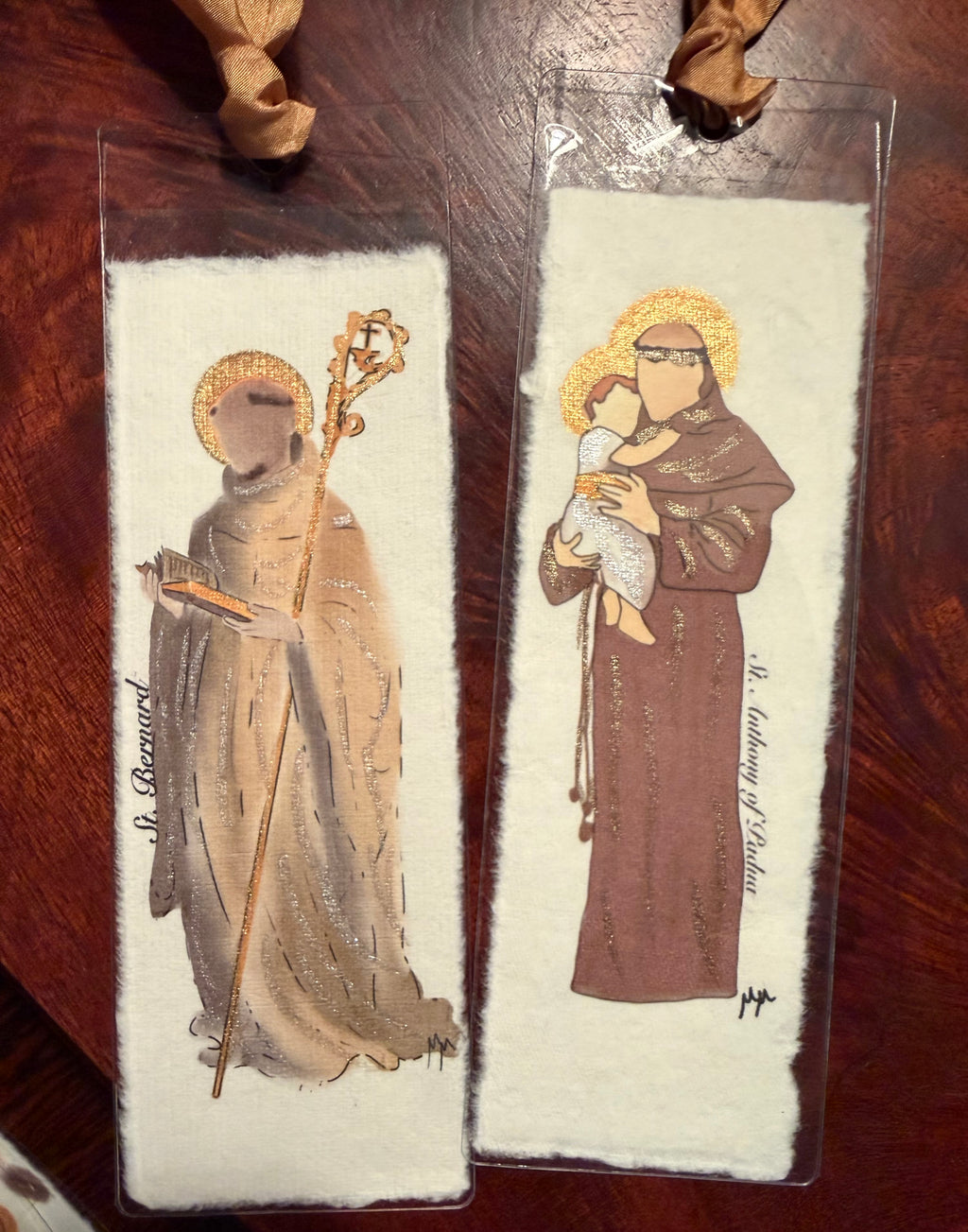 Watercolor Bookmarks Male Saints & Religious