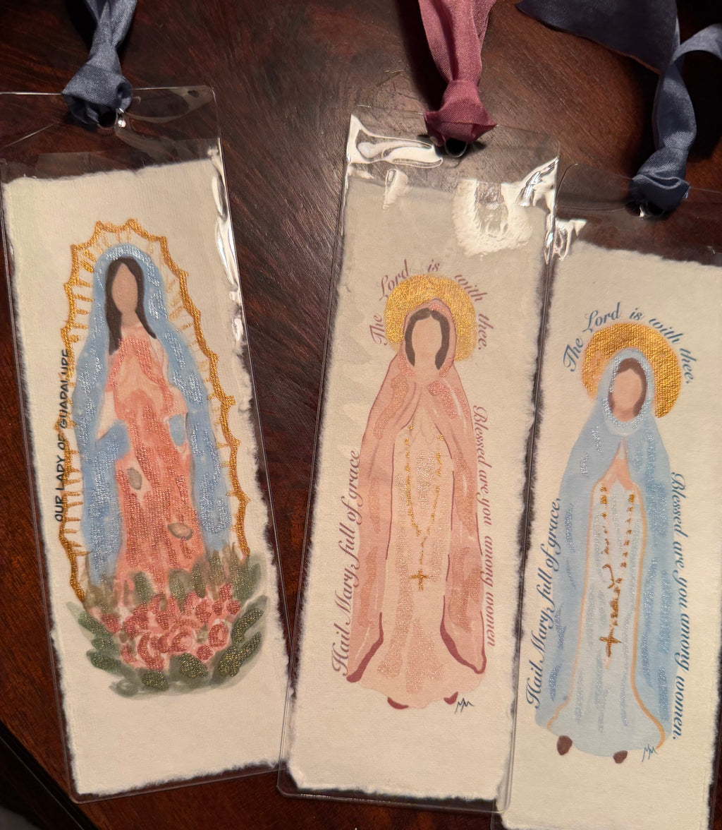 Watercolor Bookmarks Women Saints