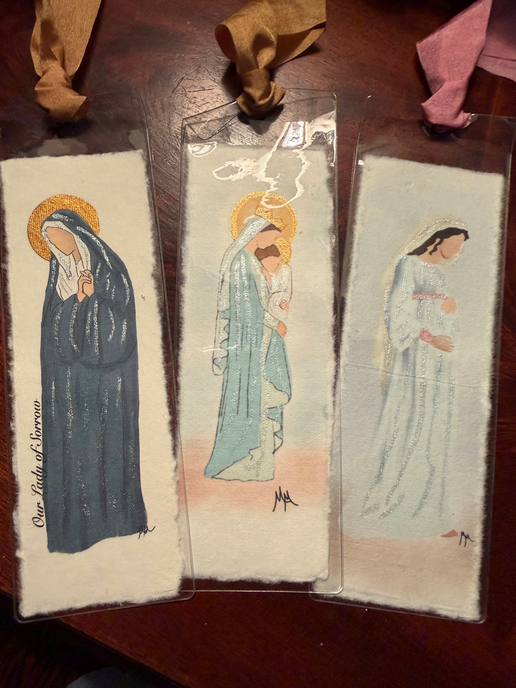 Watercolor Bookmarks Women Saints