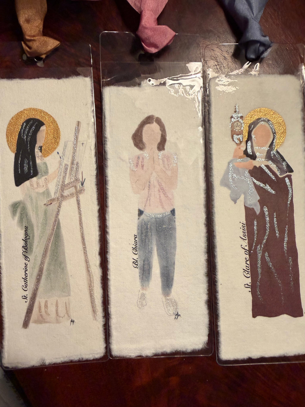 Watercolor Bookmarks Women Saints