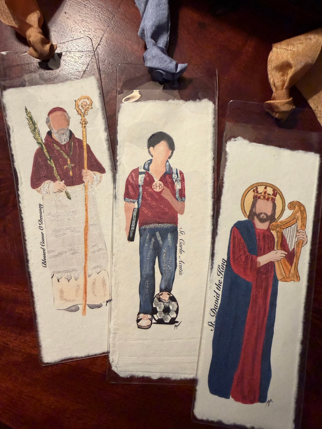 Watercolor Bookmarks Male Saints & Religious