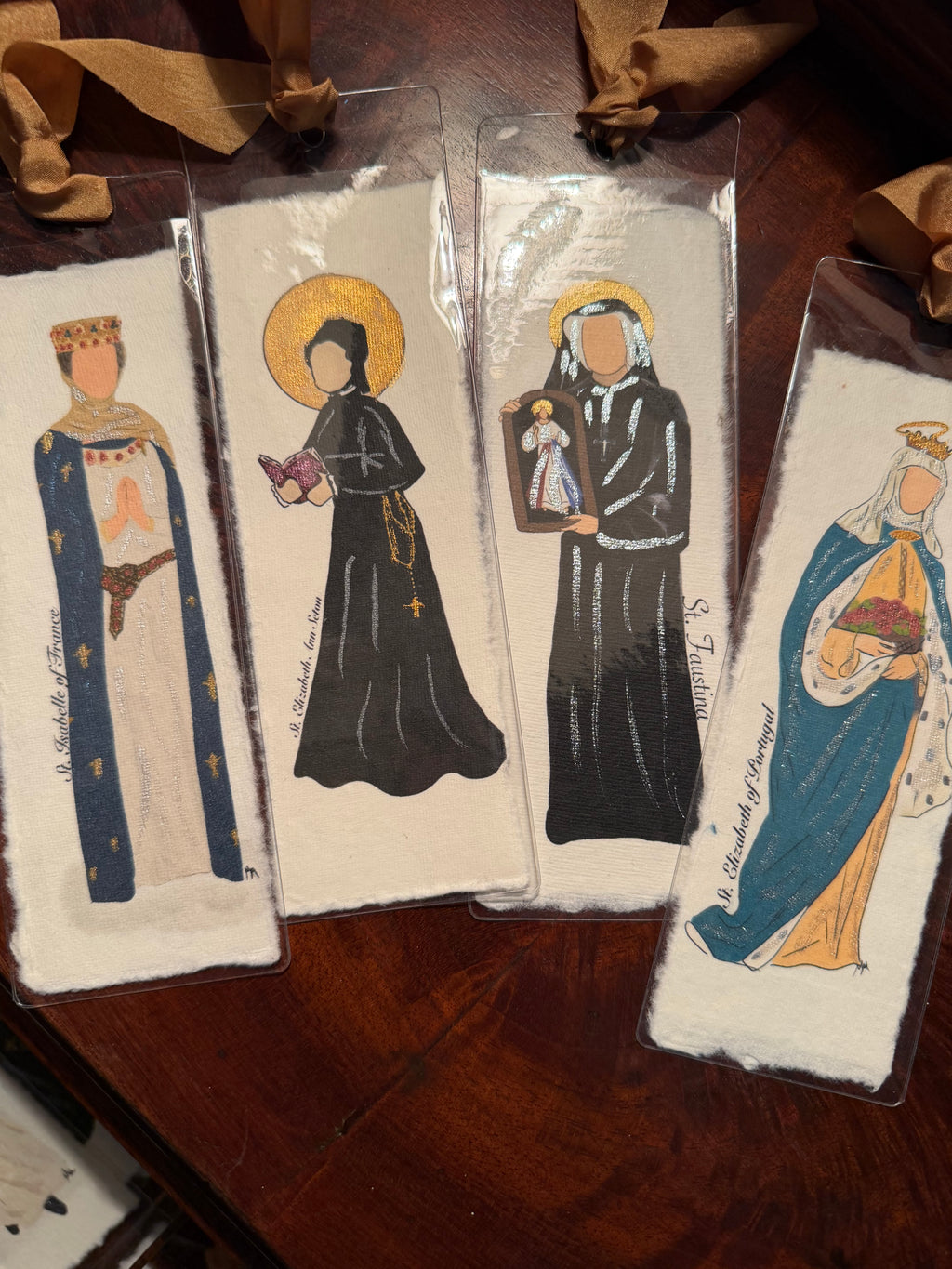 Watercolor Bookmarks Women Saints