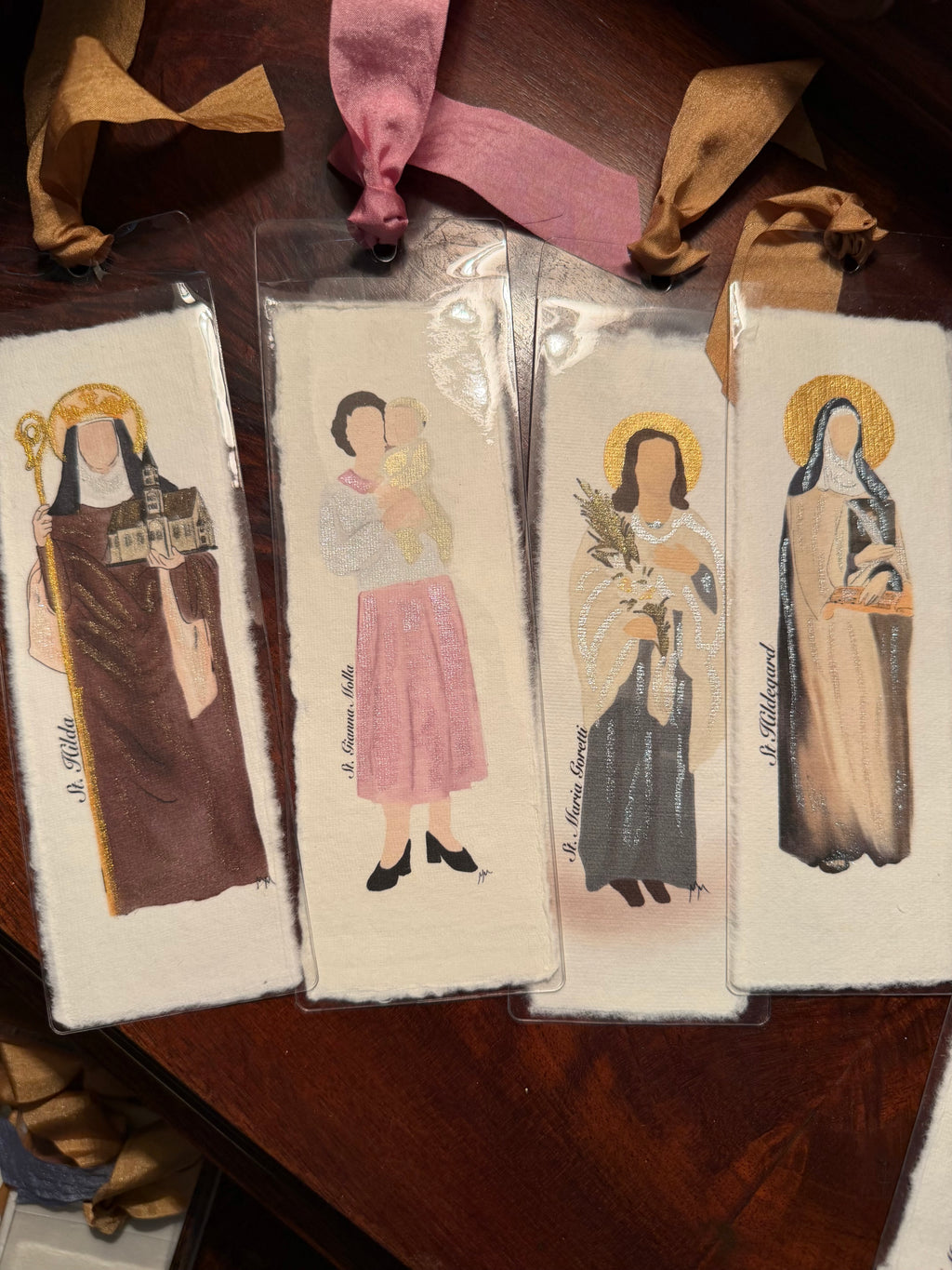 Watercolor Bookmarks Women Saints