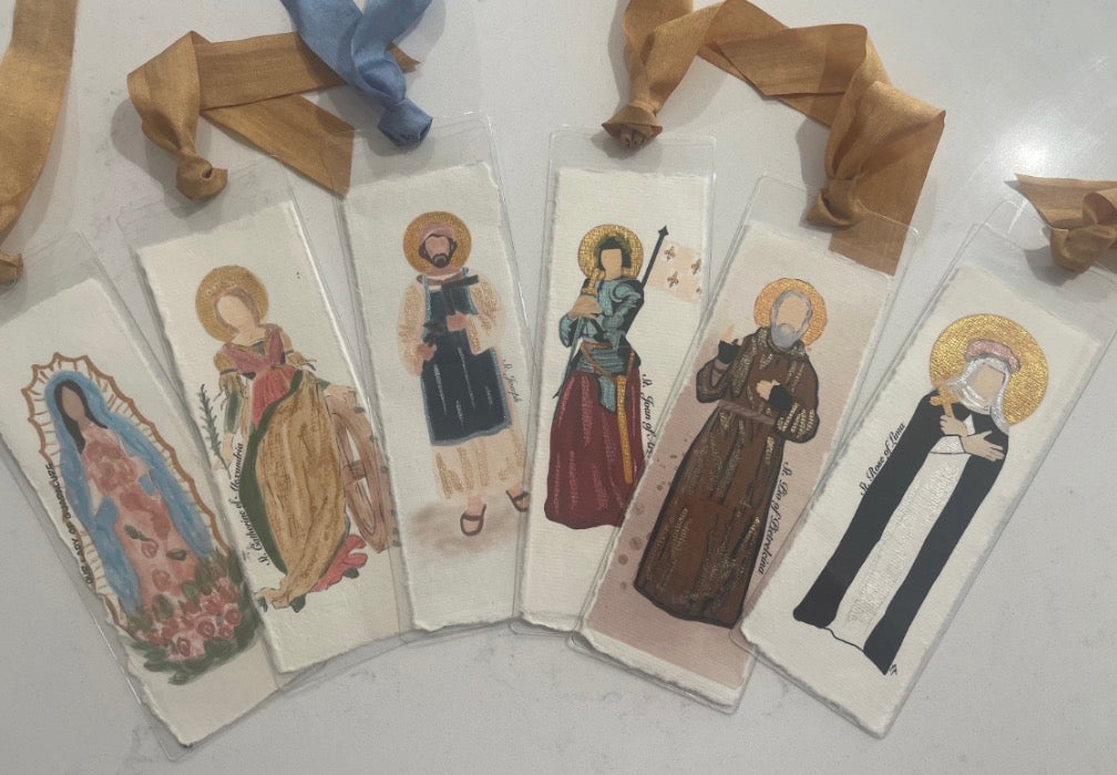 Watercolor Bookmarks Women Saints