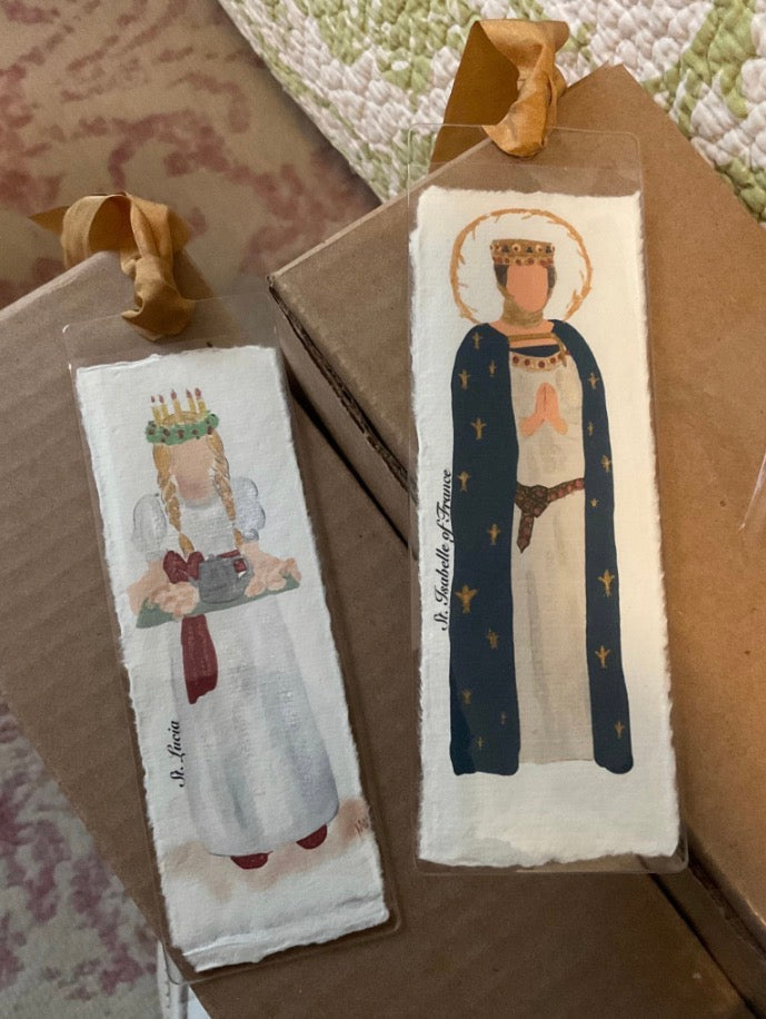 Watercolor Bookmarks Women Saints