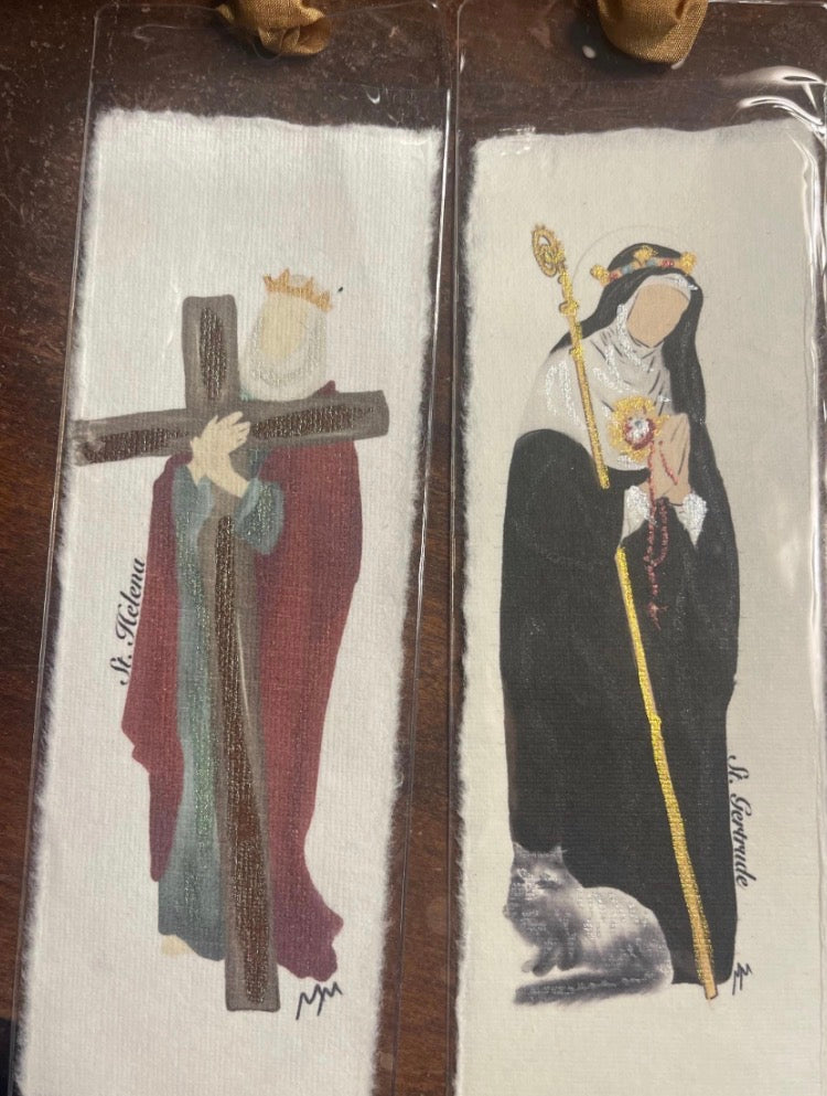 Watercolor Bookmarks Women Saints