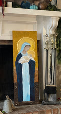 Mary and Jesus large original painting.