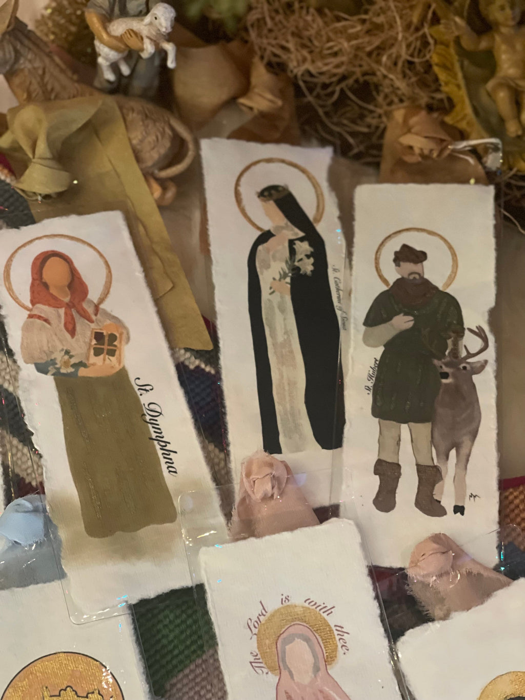 Watercolor Bookmarks Women Saints