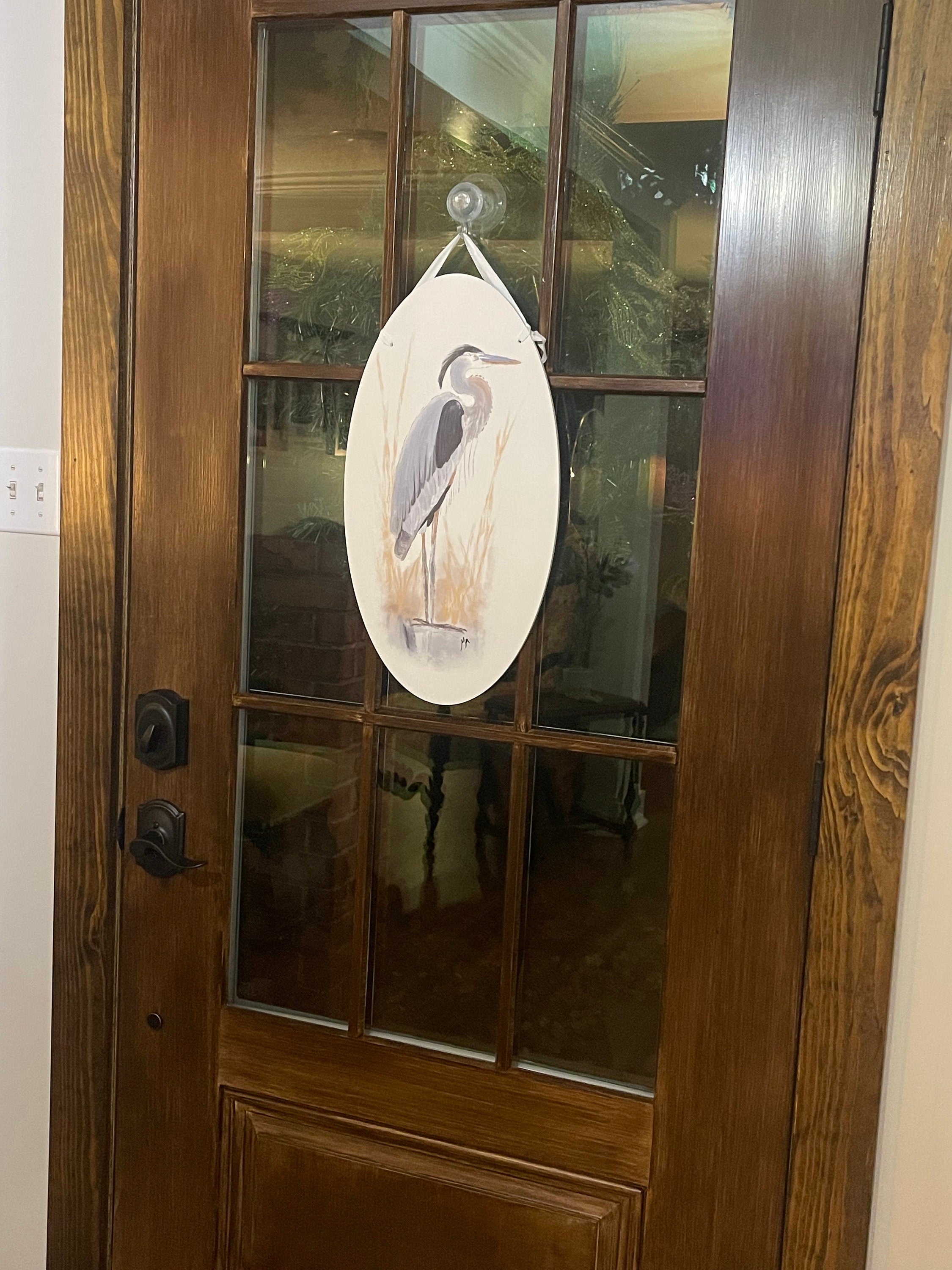 Blue Heron Door Sign