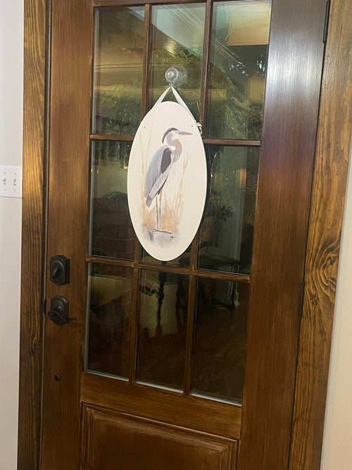 Blue Heron Door Sign