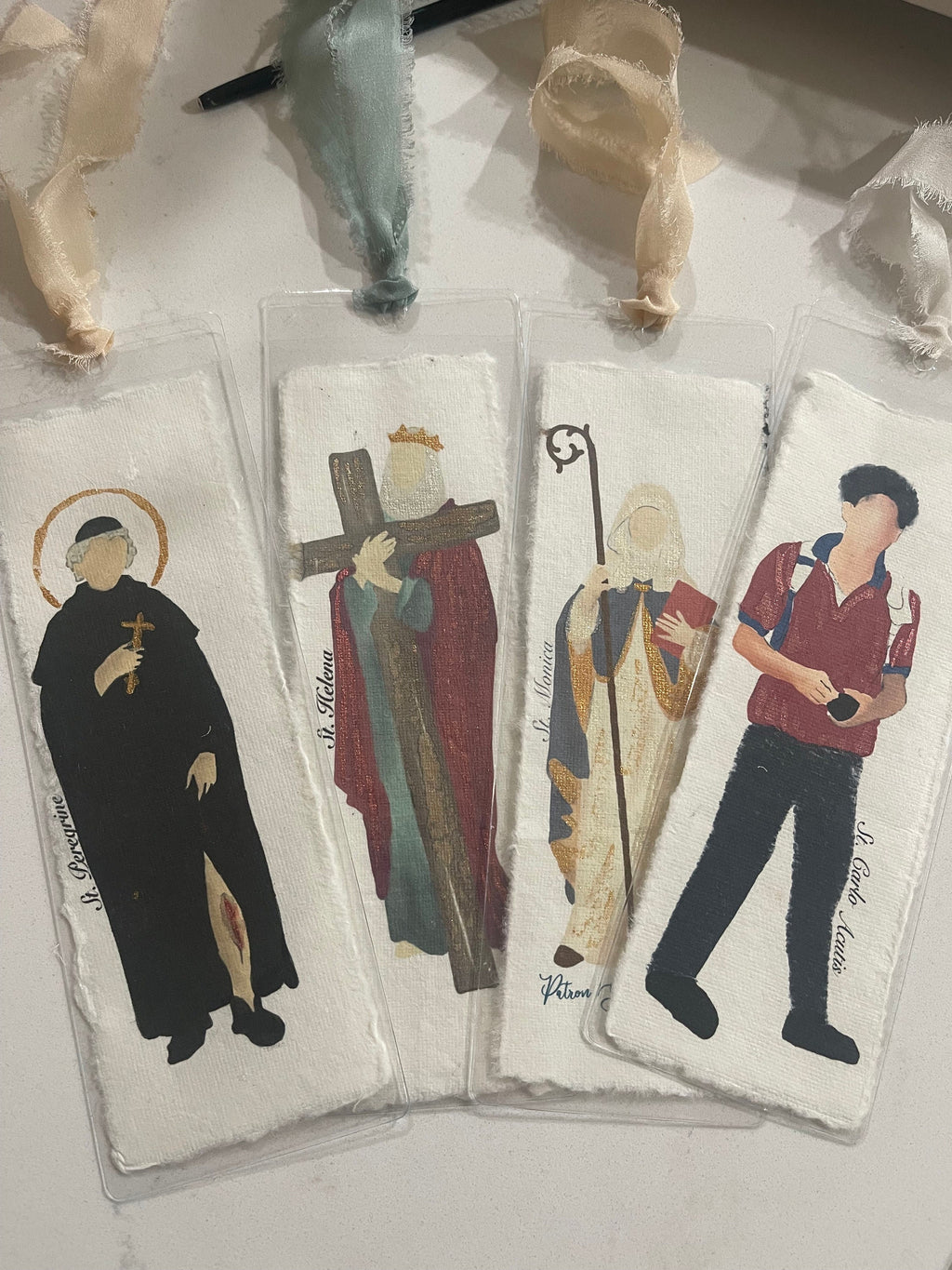 Watercolor Bookmarks Women Saints