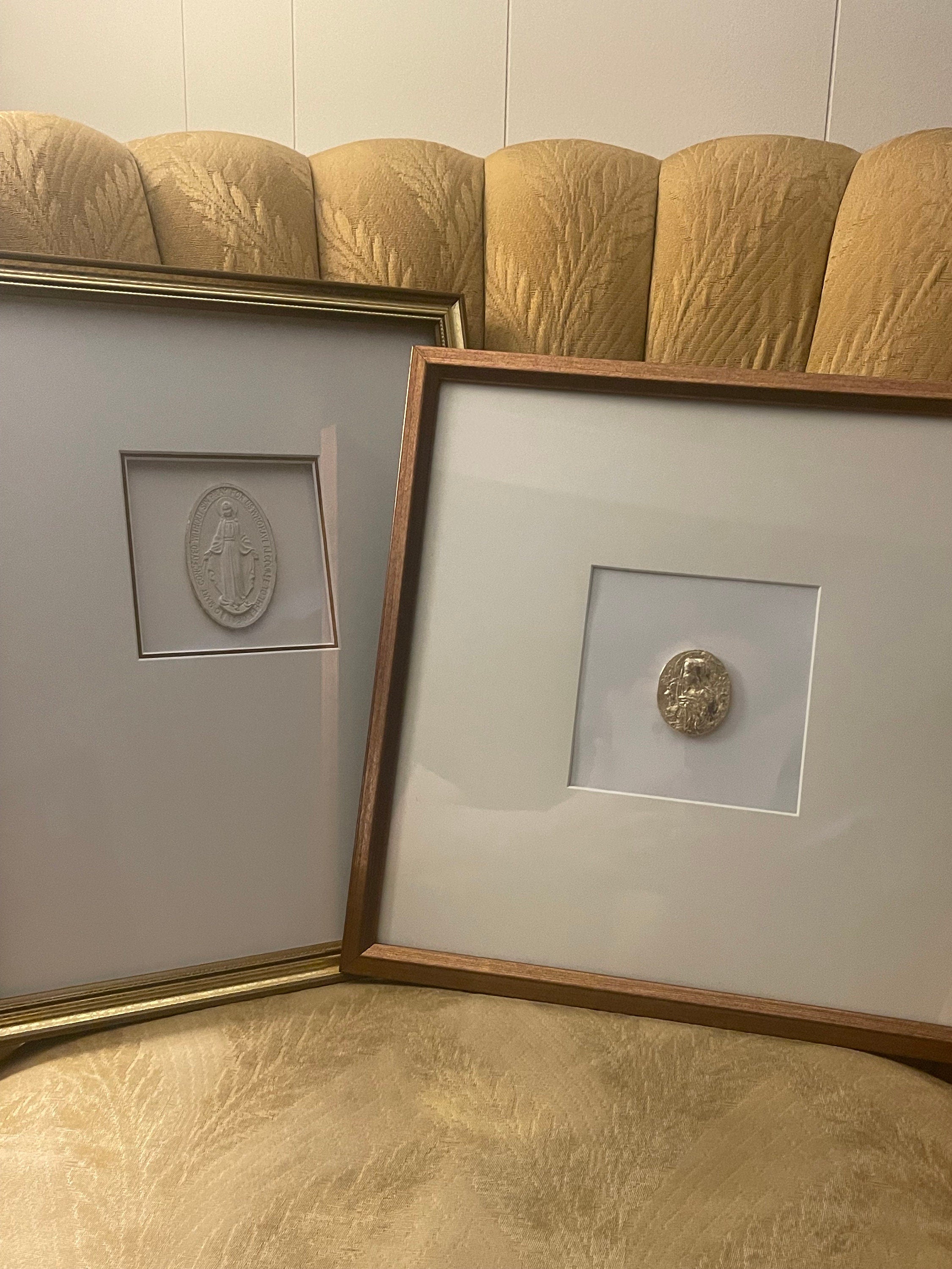 Miraculous Medal framed intaglio