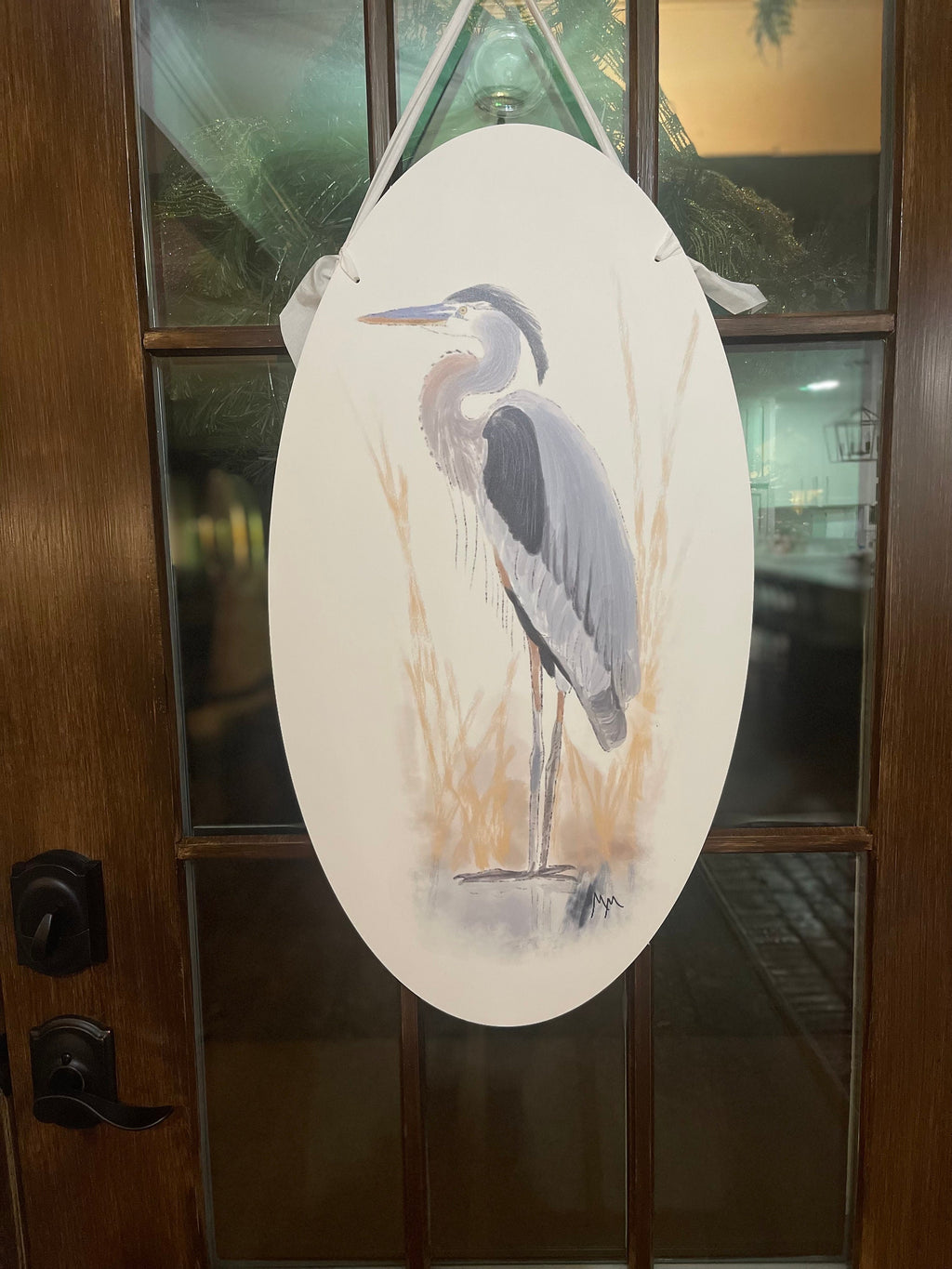 Blue Heron Door Sign