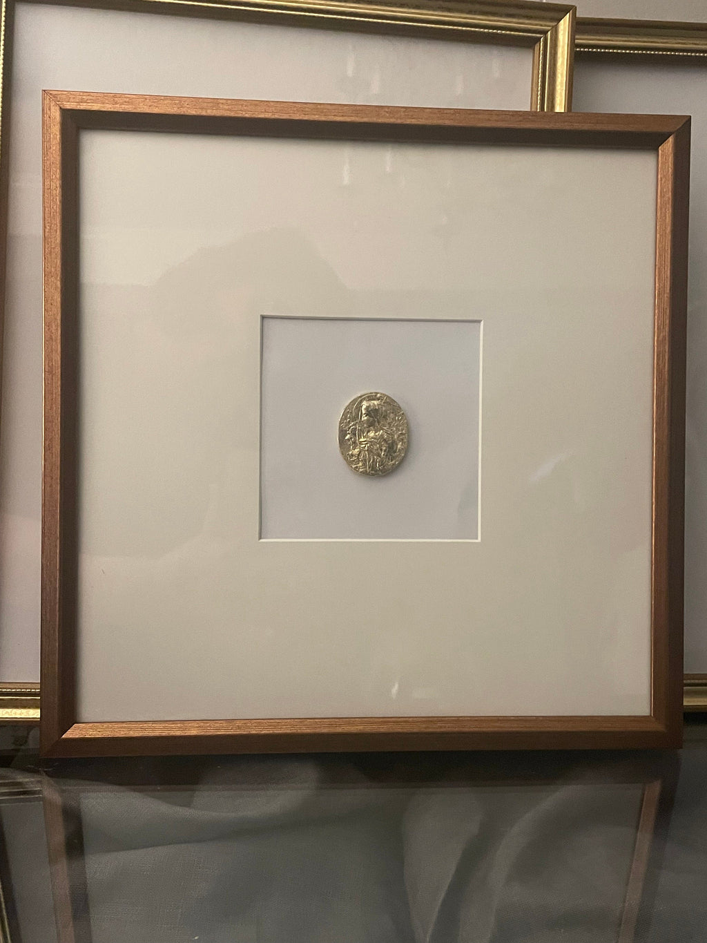 Miraculous Medal framed intaglio