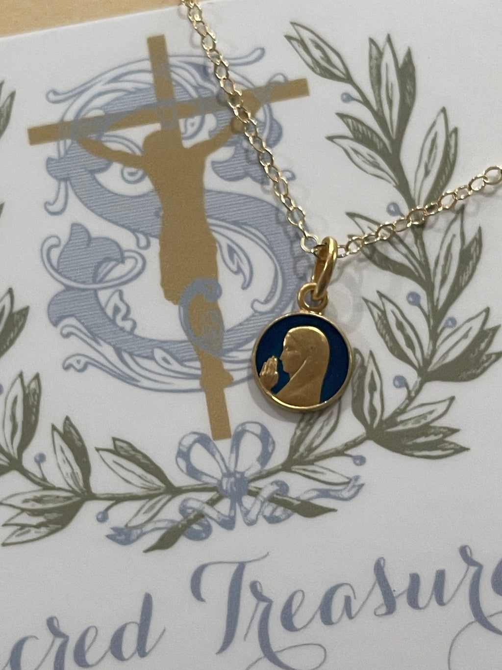 prayerful Mother medal and chain