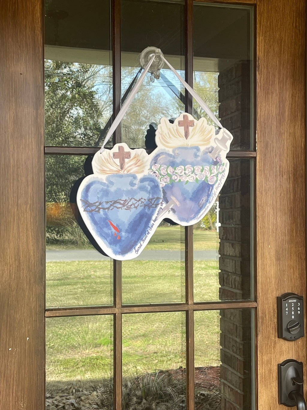 Sacred Heart/Immaculate Hearts Door Hanger
