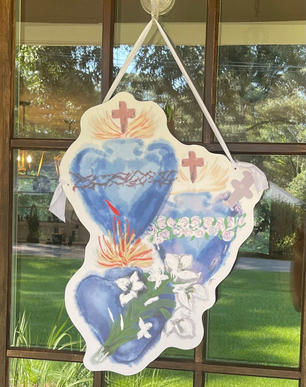 Three Hearts Door Sign Hanger