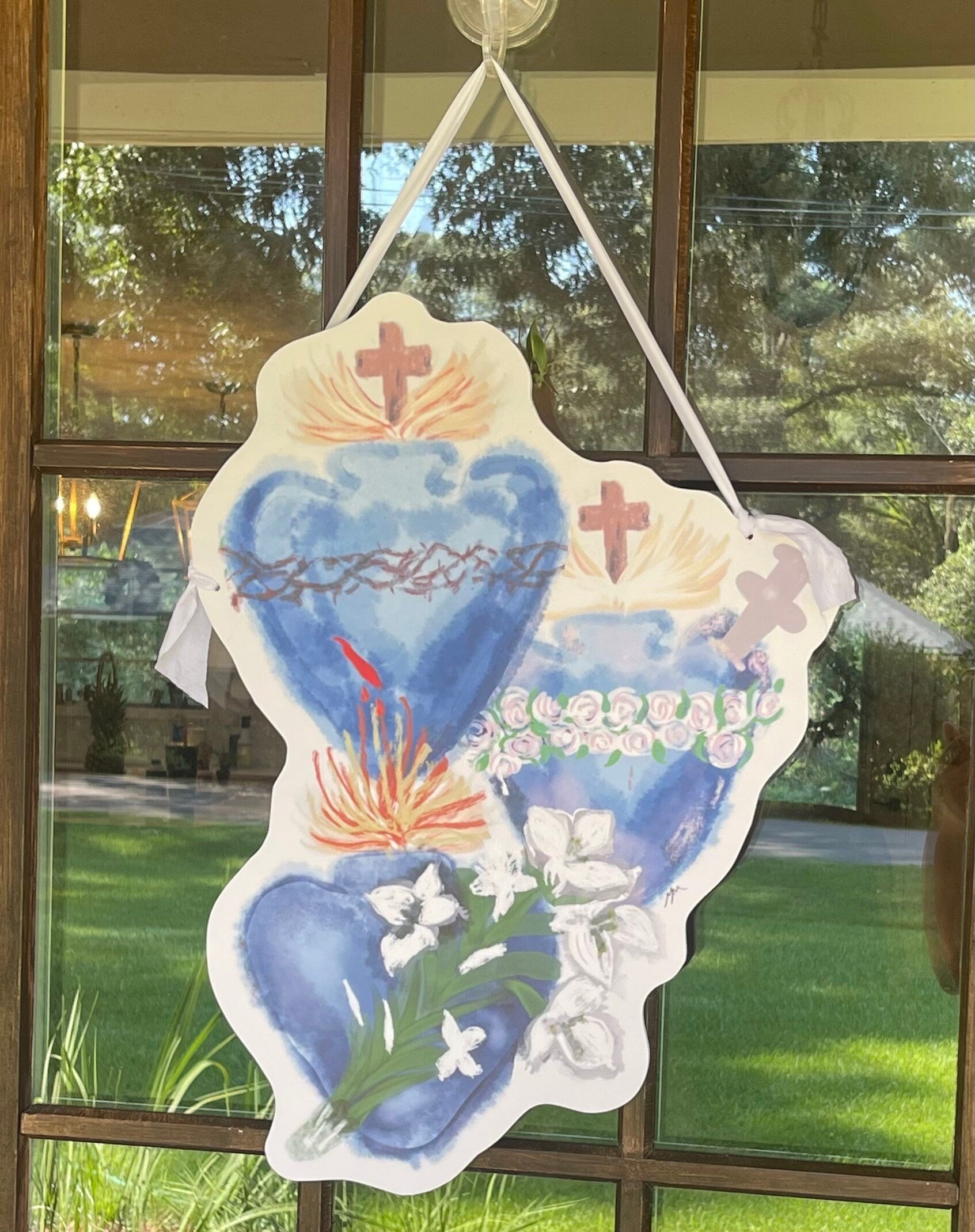Three Hearts Door Sign Hanger