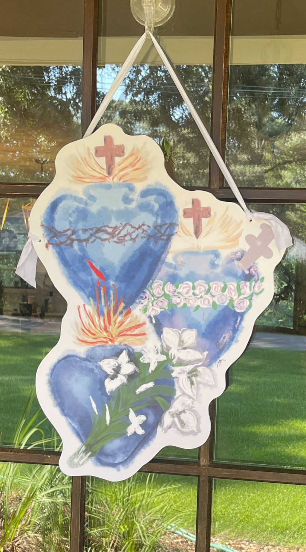 Three Hearts Door Sign Hanger