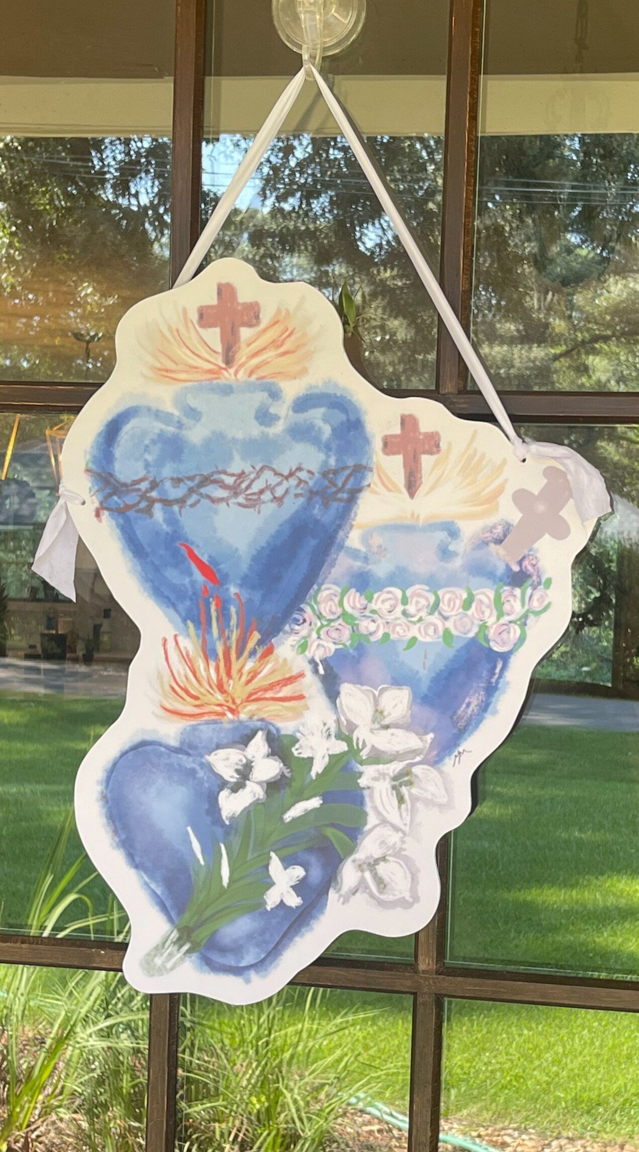 Three Hearts Door Sign Hanger