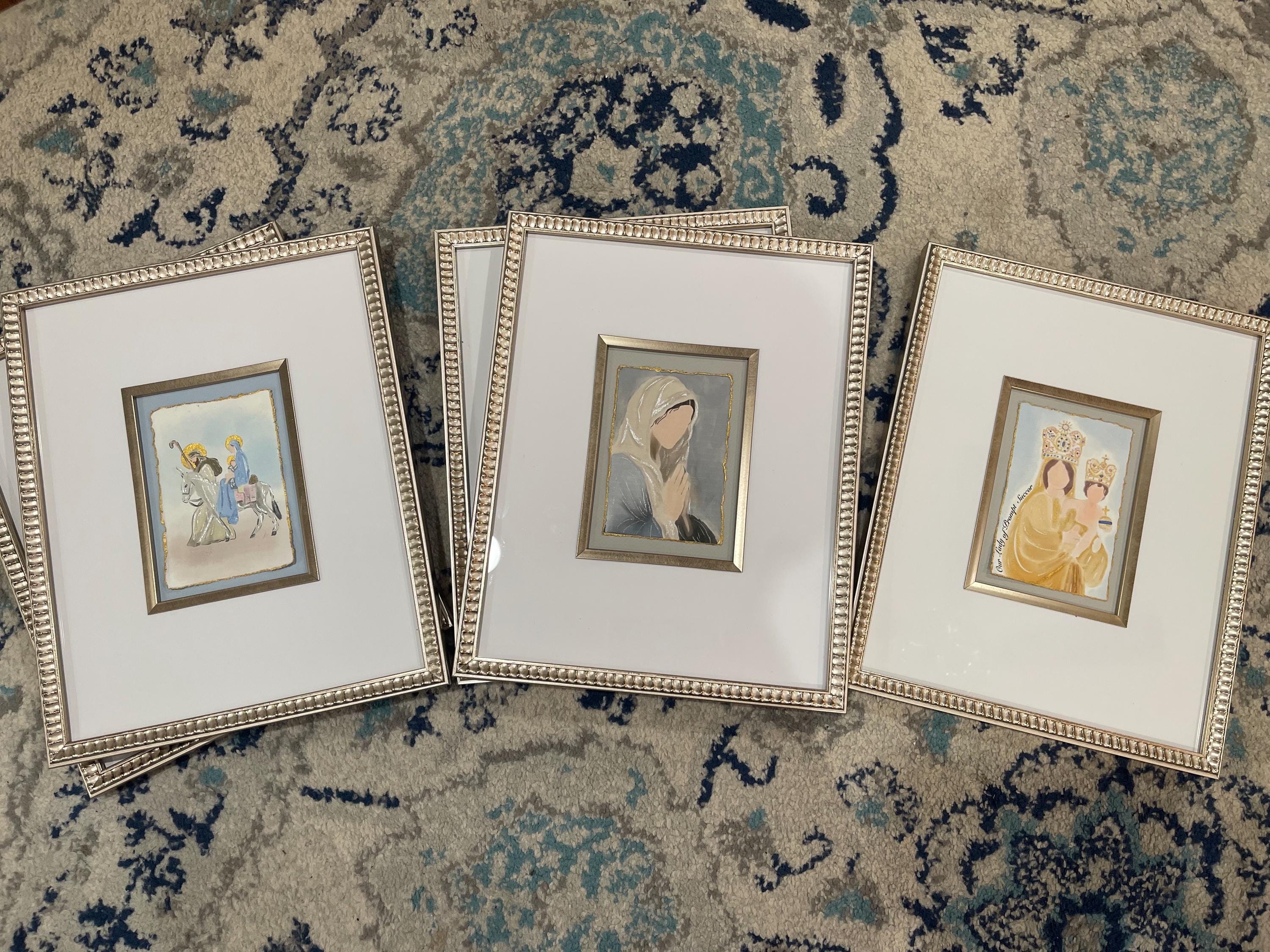 Watercolor Prints Hand Embellished