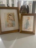 Framed and Jeweled watercolor of “Learning to Pray”.