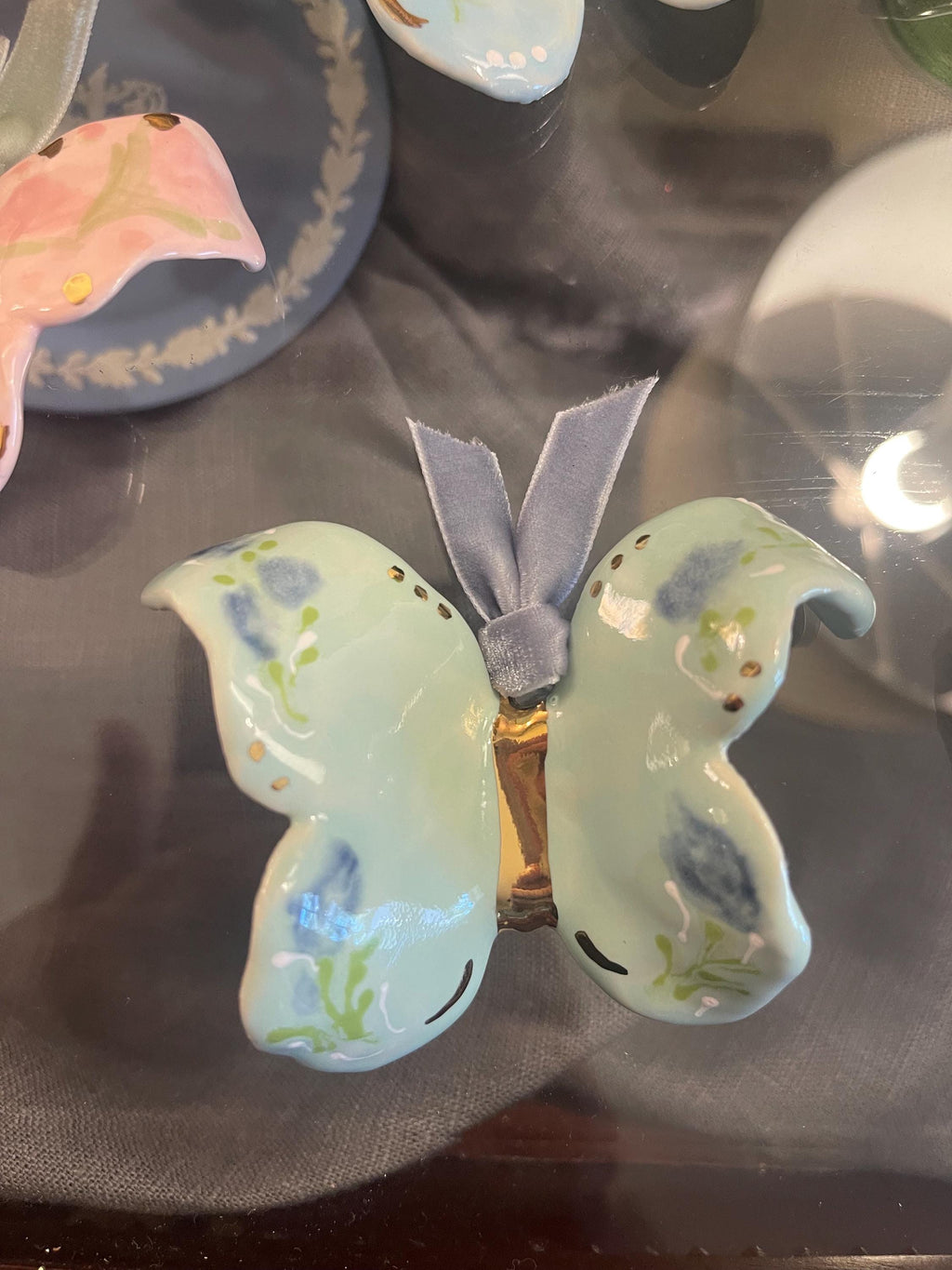 Porcelain Butterfly: Hand-Painted Pottery