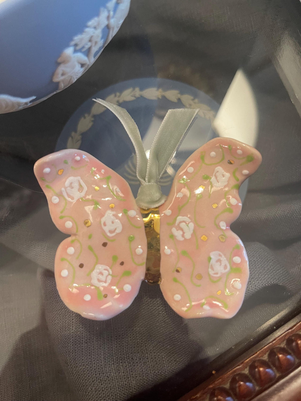 Porcelain Butterfly: Hand-Painted Pottery