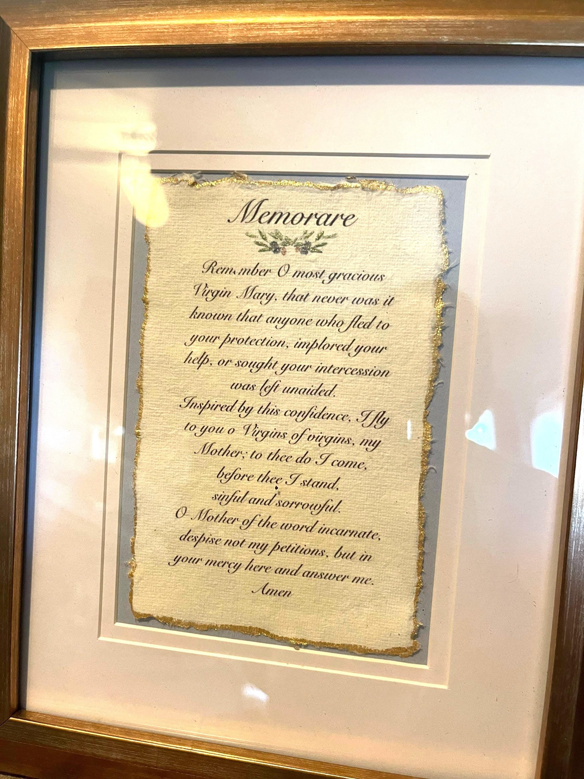 Framed Prayer: Gold Frame, Homemade Paper (8x10)