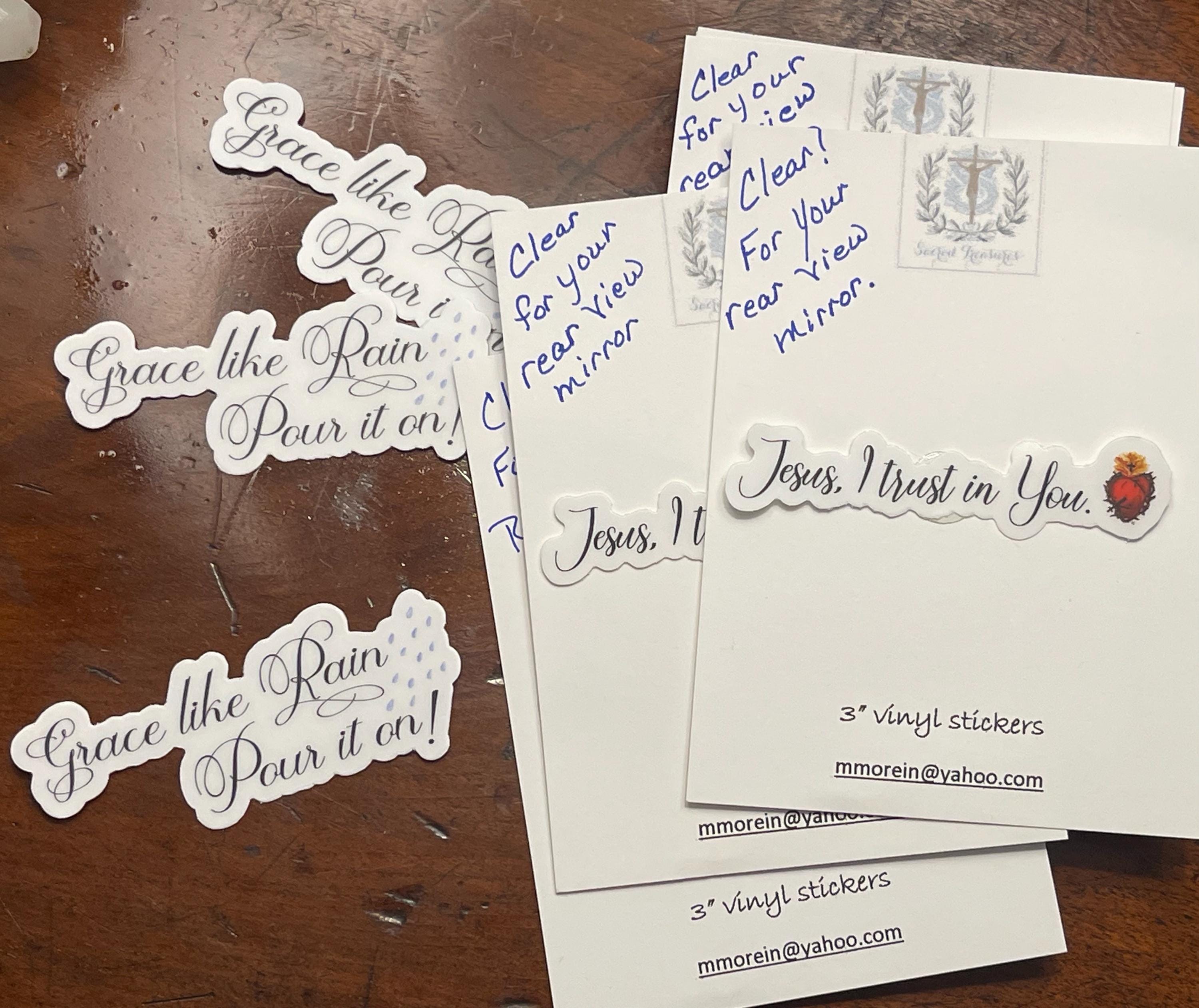 Clear Frosted Vinyl Stickers